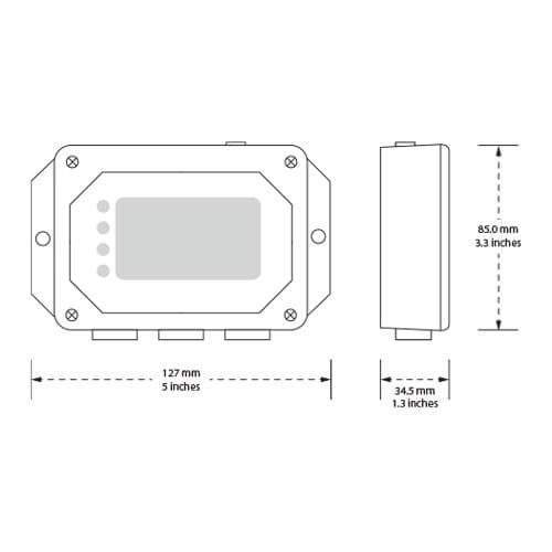 15 Amp Wireless Control Case Dimensions