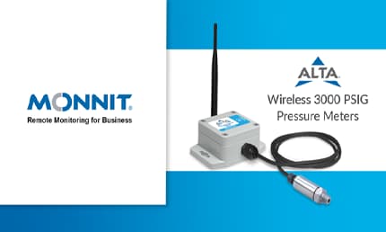 ALTA Wireless Pressure Meter ALTA 50, 300, 750, 3000 PSIG Wireless Pressure Meters