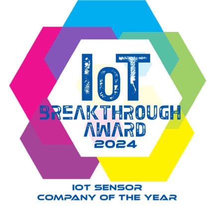 IoT sensor company of the year award badge