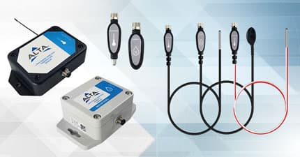Compatible ALTA Industrial and Enterprise Sensor Bases with detachable temperature and humidity leads