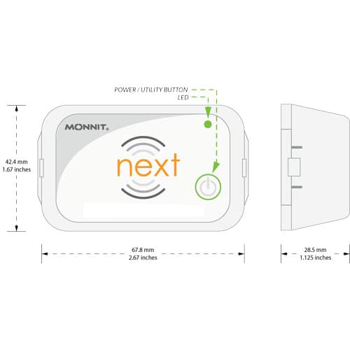 Next Wi-Fi sensor case dimensions