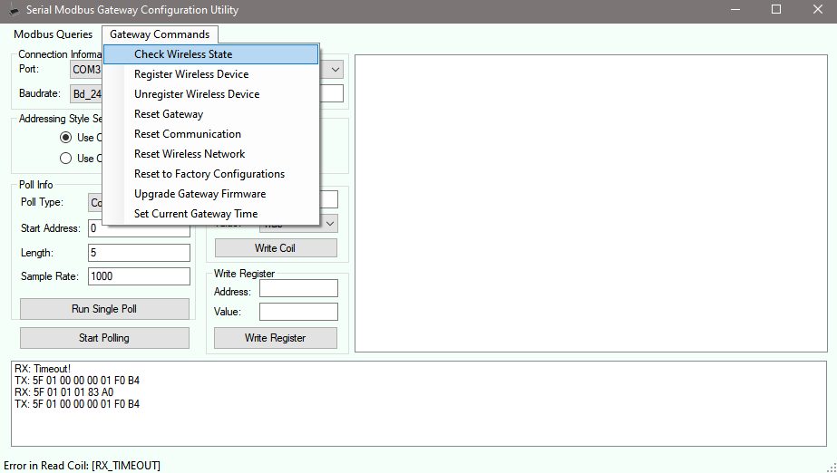 modbus poll checksum error