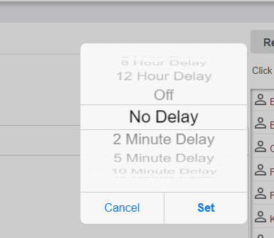 Set the Delay Period